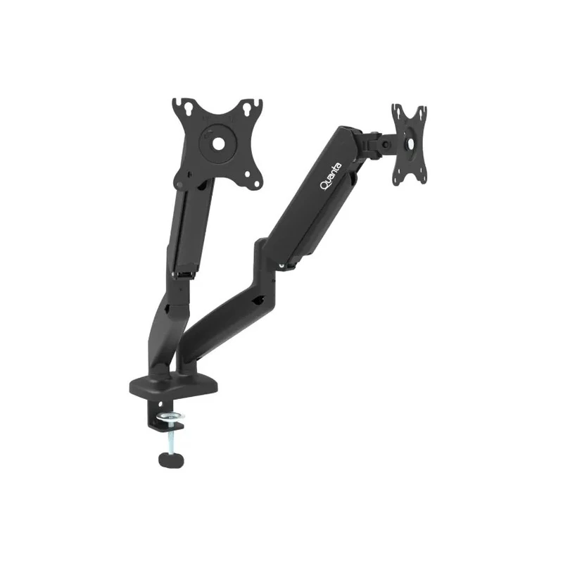 Suporte para Monitor Duplo Quanta QTSAM810 / 13-27" / Suporta até 8KG - Preto