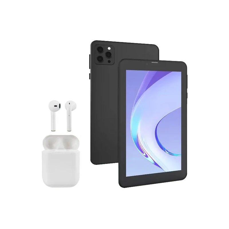 Tablet Rodicar X18 5G / 8GB+256GB / 4000 mAh / 5.0M+8.0M / Android 12 / com Fone de Ouvido Sem Fio - Cinza