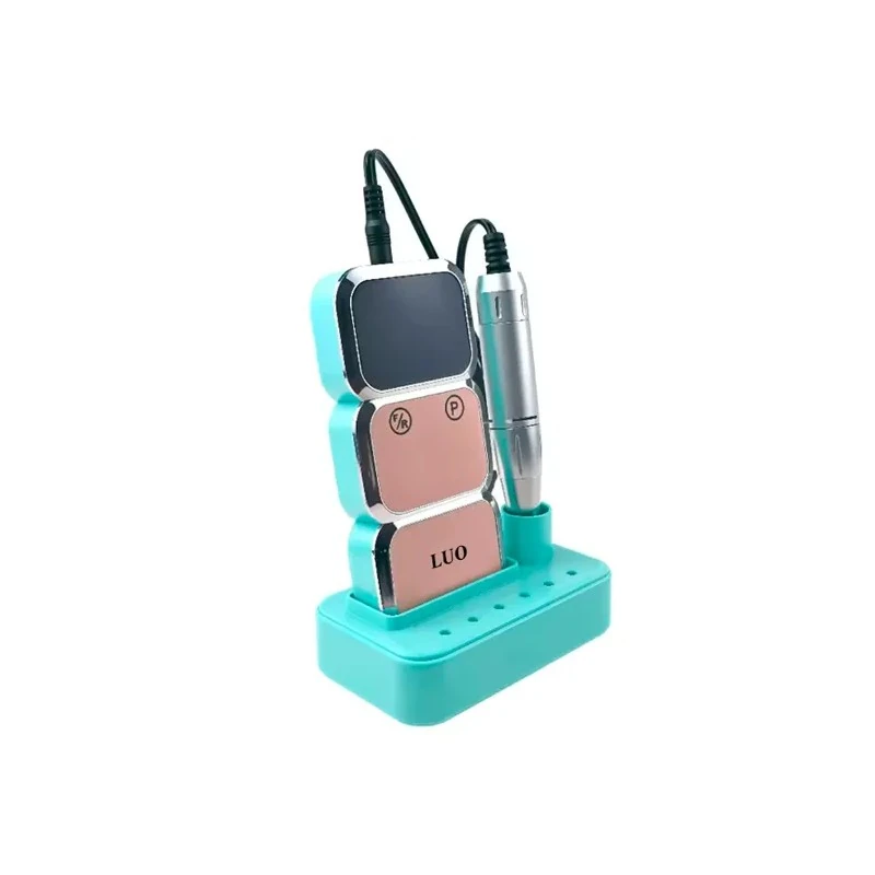 Torno para Unhas Luo LU-4679 / 36W / Recarregável / 45000RPM / 110-240V ~ 50/ 60HZ - Verde/ Rosa