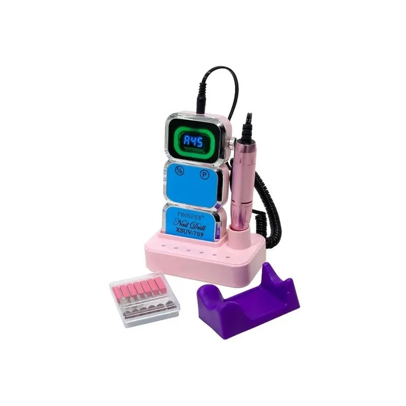 Soprador Térmico para Unhas Prosper XSUV-709 / 36W / Recarregável / 2600mAh / 110-240V ~ 50/60Hz - Rosa