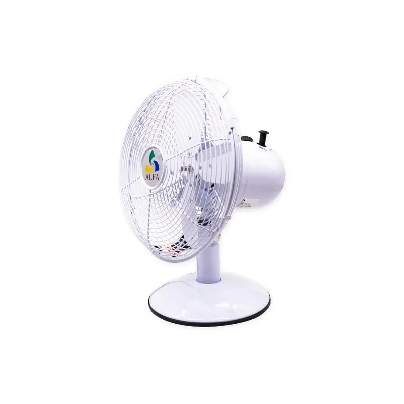 Ventilador de Mesa Alfa DK-17C-2 Rotativo com 3 Velocidades / 10" / 30W / 220-240V ~ 50HZ - Branco
