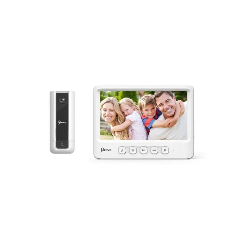 Vídeo Porteiro Siera VSP 977-V2 / 7" / Wi-Fi - Branco